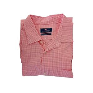 Vineyard Vines Classic Fit Murray Shirt Pink Gingham Button Down Men Large
